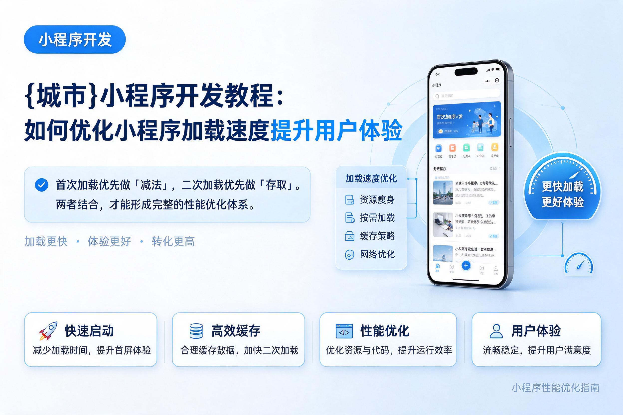 福贡小程序开发教程：如何优化小程序加载速度提升用户体验
